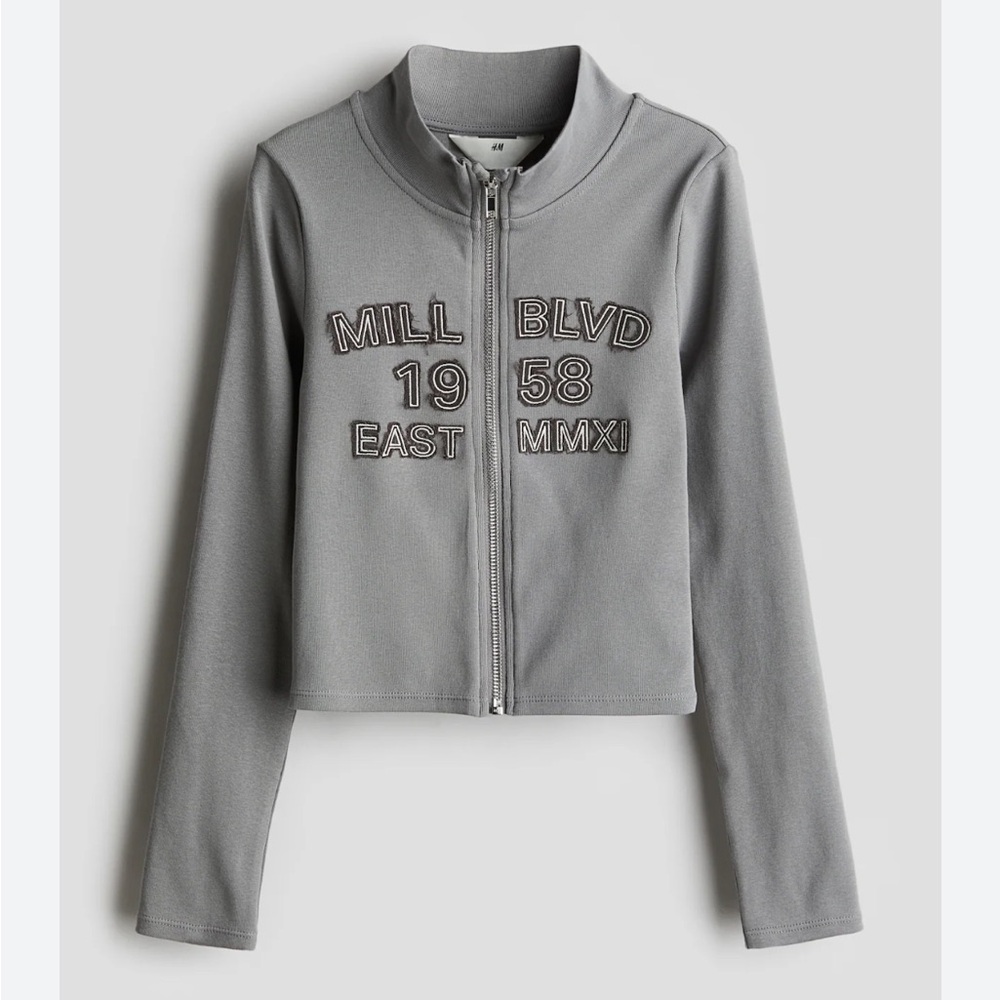 H&M Charcoal Zip-Up Jacket